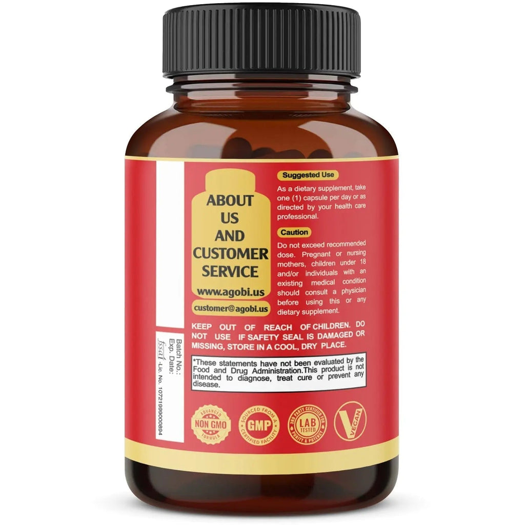 agobi D-Mannose Capsules - 7 Herbs with Cranberry, Dandelion, Hibiscus and More - Support Flush Impurities and Urinary Tract Health - 90 Vegan Capsules 3-Month Supply agobi Au supplements