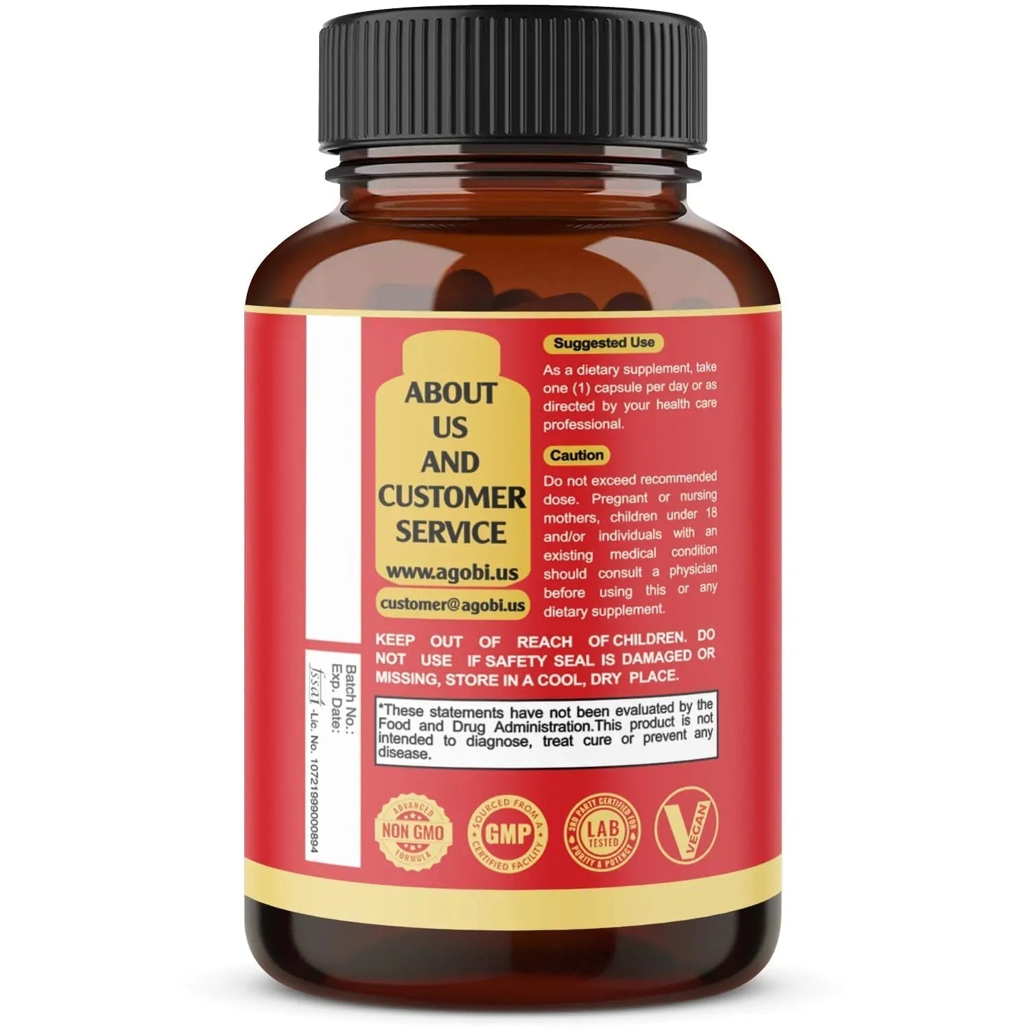 agobi D-Mannose Capsules - 7 Herbs with Cranberry, Dandelion, Hibiscus and More - Support Flush Impurities and Urinary Tract Health - 90 Vegan Capsules 3-Month Supply agobi Au supplements