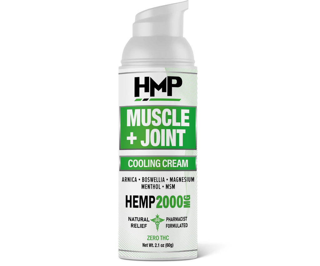 HMP BRANDS Hemp Cream Muscle & Joint Support 2000MG Hemp Discomfort Relief Formula w Menthol Ideal for Knee Muscle Joint Back Shoulder Elbow Maximum Joint Support, Natural Formula Made in USA 2.1oz HMP BRANDS Au supplements