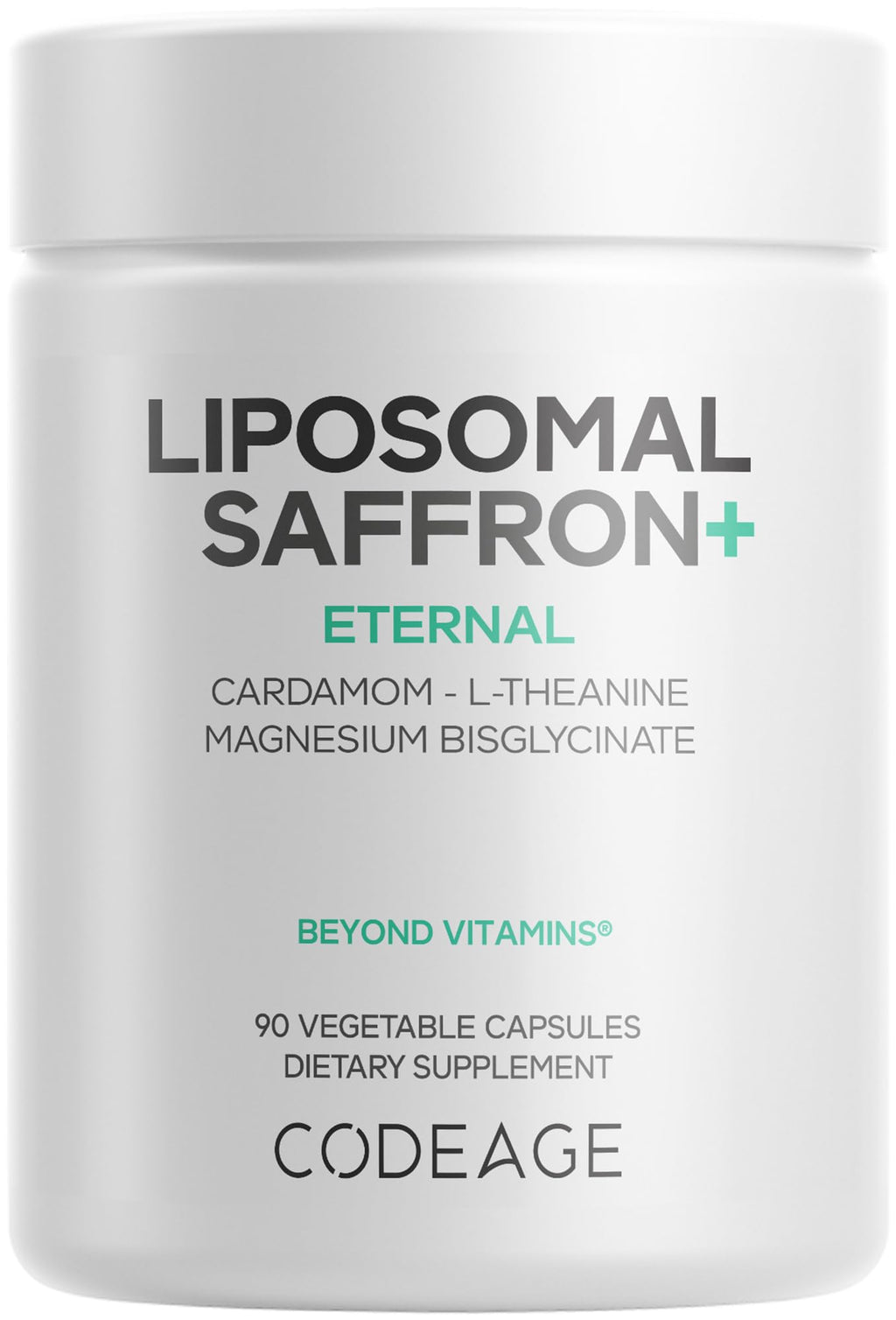 Codeage Liposomal Saffron+ Supplement - Saffron Extract, Magnesium, L-Theanine, Cardamom, BioPerine - 3-Month Supply - Kesar Spice, Liposomal Delivery - Non-GMO - 90 Capsules Codeage Au supplements
