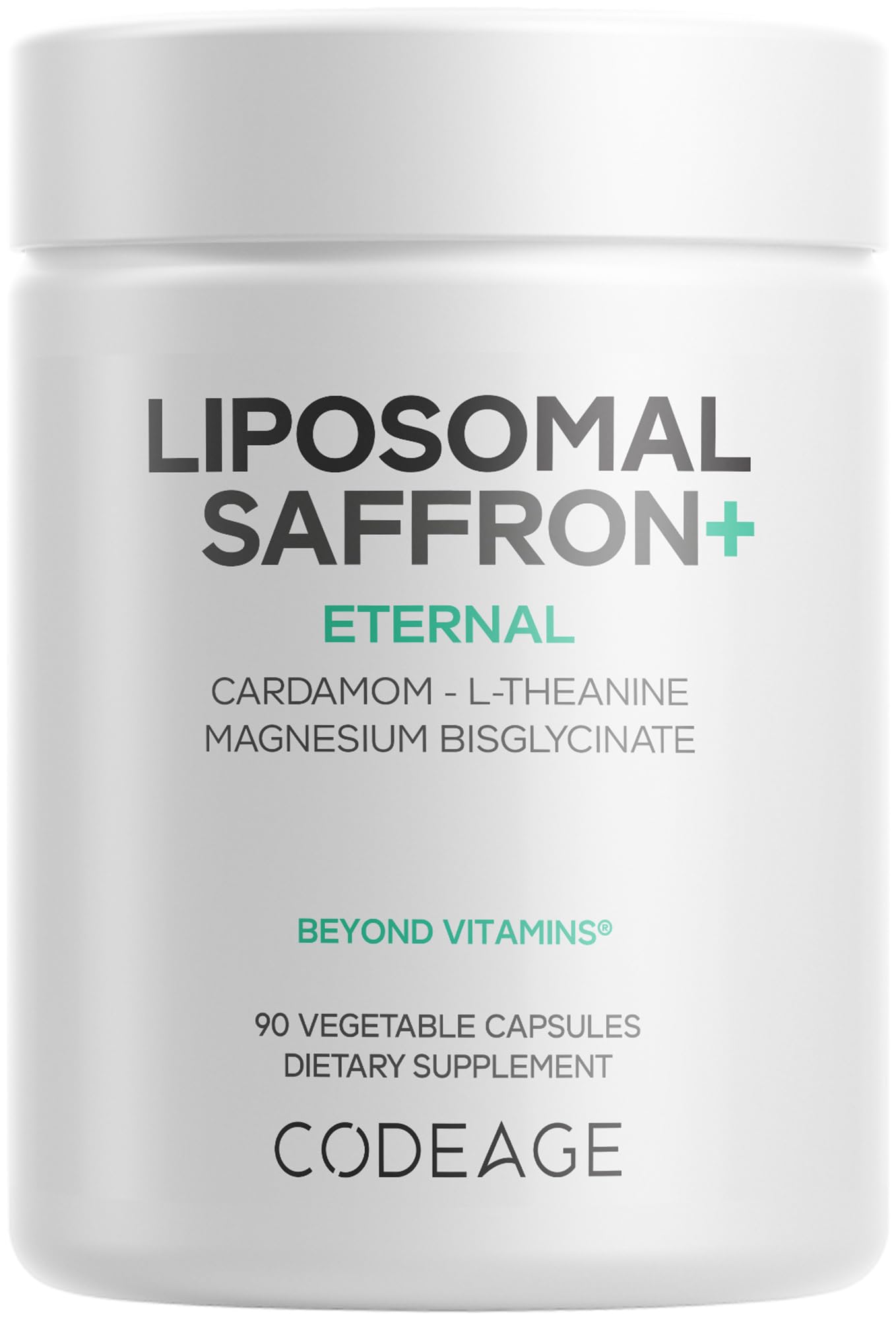 Codeage Liposomal Saffron+ Supplement - Saffron Extract, Magnesium, L-Theanine, Cardamom, BioPerine - 3-Month Supply - Kesar Spice, Liposomal Delivery - Non-GMO - 90 Capsules Codeage Au supplements