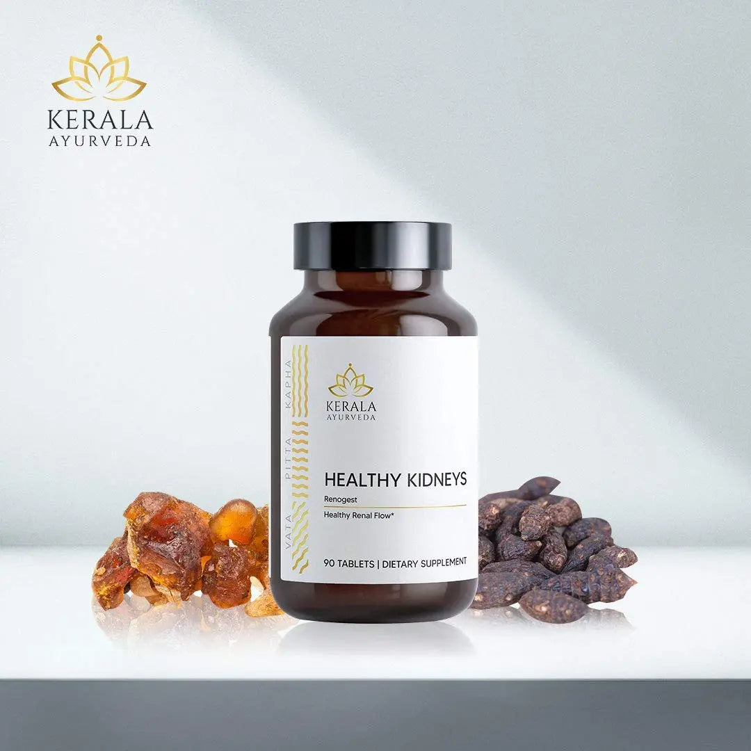 Kerala Ayurveda Healthy Kidney Herbal Tablets | Support Normal Kidney Function and Health | Kidney and Bladder Support | Urinary System Support - 90 Count Kerala Ayurveda Au supplements