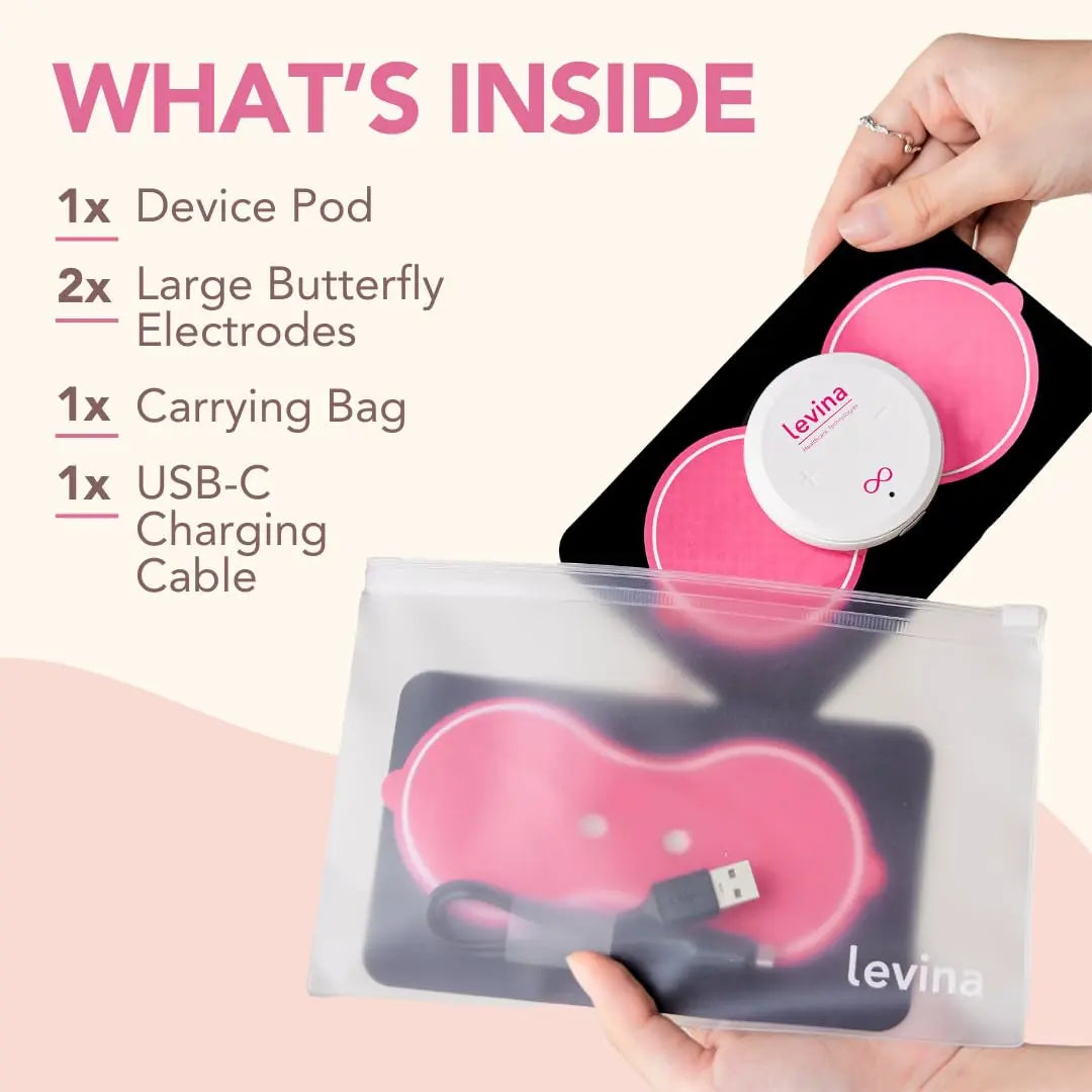 Levina Menstrual Period Relief Device - Wireless TENS Unit and Biocompatible Electrode Pads, Rechargeable, Magnetic Connection, Instant Cramp & PMS Relief, and Drug-Free, FSA HSA Eligible (RS-38) Levina Au supplements
