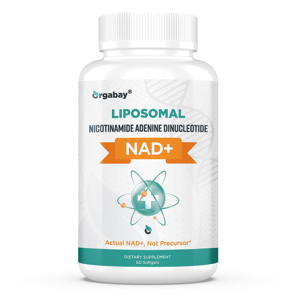 Orgabay Liposomal NAD+ Supplement 500 mg, High Absorption, Boost NAD+ with TMG 250 mg, Actual NAD Plus More Efficient Than Nicotinamide Riboside, Support Cellular Energy, Healthy Aging | 60 Softgels Orgabay Au supplements