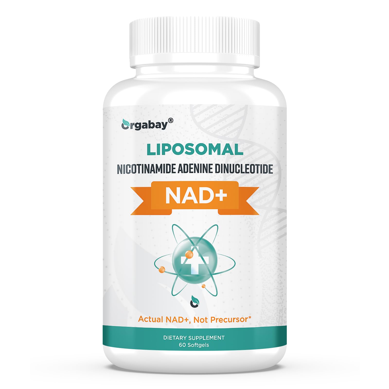 Orgabay Liposomal NAD+ Supplement 500 mg, High Absorption, Boost NAD+ with TMG 250 mg, Actual NAD Plus More Efficient Than Nicotinamide Riboside, Support Cellular Energy, Healthy Aging | 60 Softgels Orgabay Au supplements