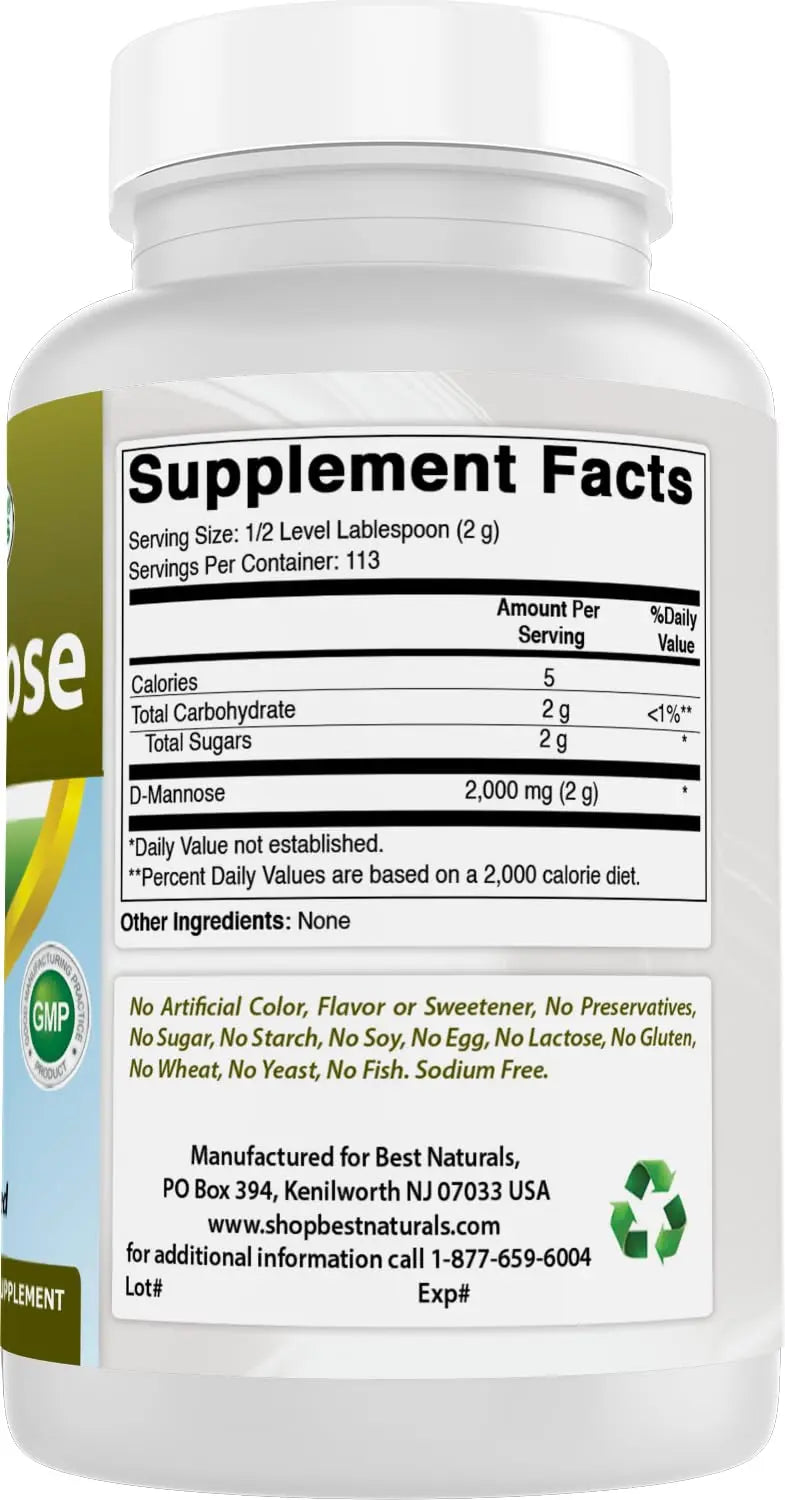 Best Naturals D-Mannose Pure Powder - Urinary Tract Cleanse Supplement - 8 OZ Best Naturals Au supplements