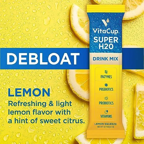 VitaCup Super H2O Bloating Relief and Digestive Health Drink Mix Packets, Probiotics VitaCup Au supplements