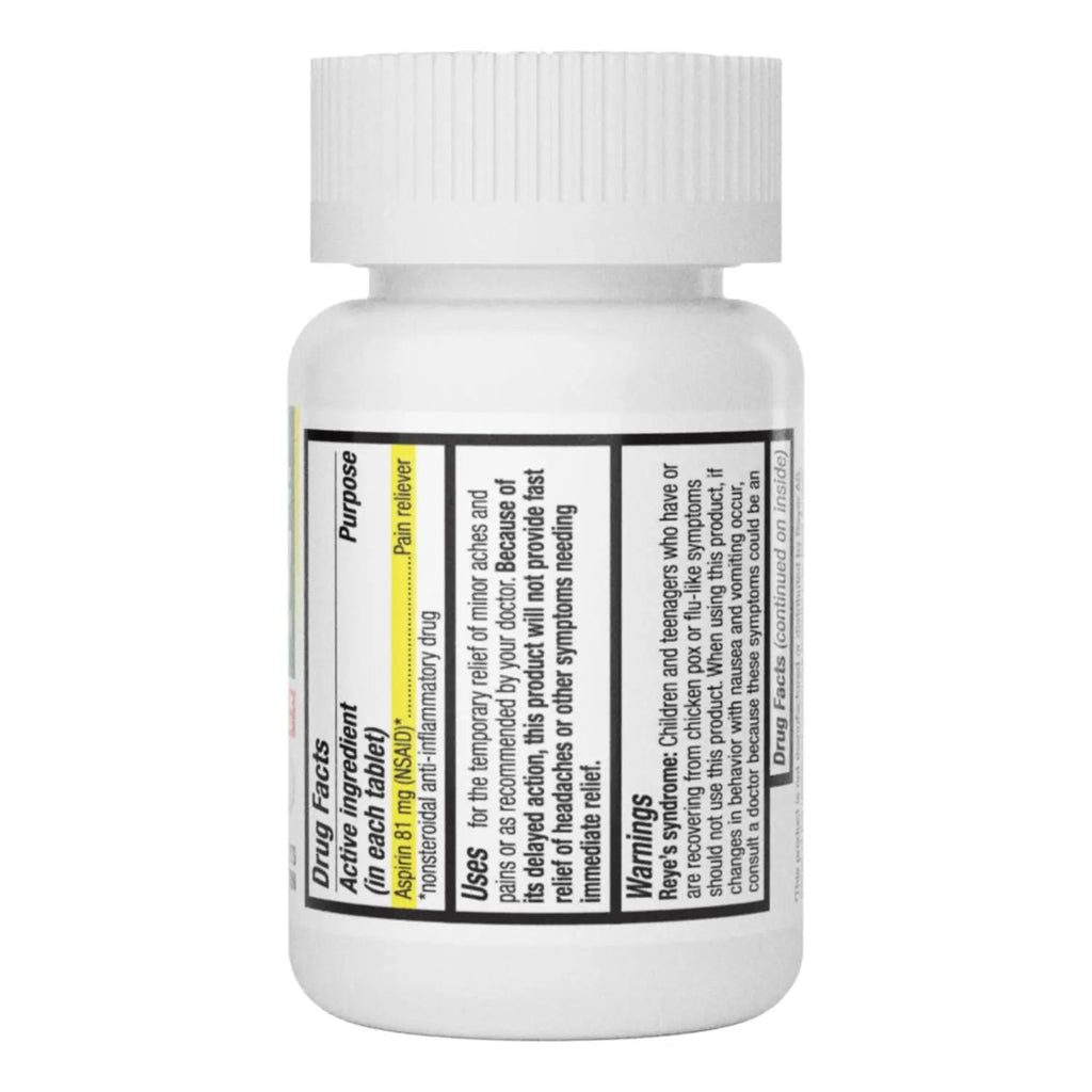 HealthA2Z® Aspirin 81 mg | DYE Free | Low Strength | 200 Counts | Pain Relief | Reduces Minor Aches Muscle Pain & Cramps | Fever Reducer | Reduces Headache | (NSAID) HealthA2Z Au supplements