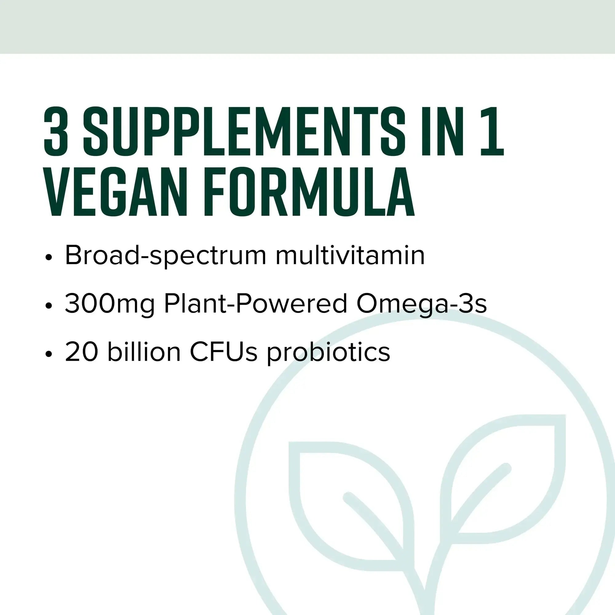Vibrant Health, Trilogy Vegan, Probiotic Multivitamin with an Essential Blend of Omega-3 from Vegan Algal Oil, Vitamin A, B12, C, D3, E Vibrant Health Au supplements