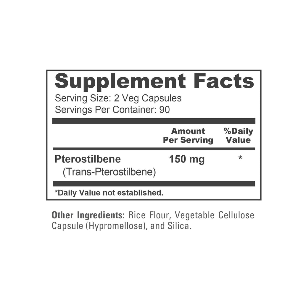 NusaPure Pterostilbene 150mg 180 Veggie Caps (Non-GMO, Vegan) NusaPure Au supplements