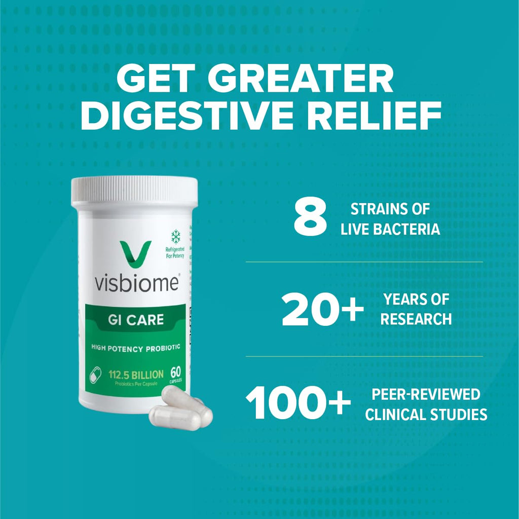 Visbiome® GI Care - High Potency Probiotic - 112.5 Billion CFU Live Probiotics, Original De Simone Formulation