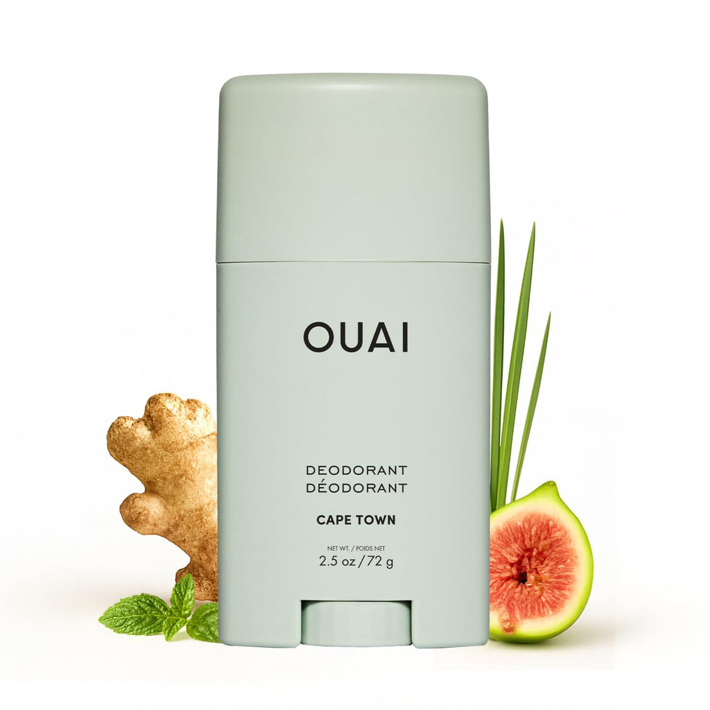 OUAI Aluminum Free Deodorant - Women's Deodorant with 24-Hour Odor Control & Invisible Application - Enriched with Notes of Wet Grass, Ginger, Basil & Green Fig - Cape Town (2.5 oz) OUAI Au supplements