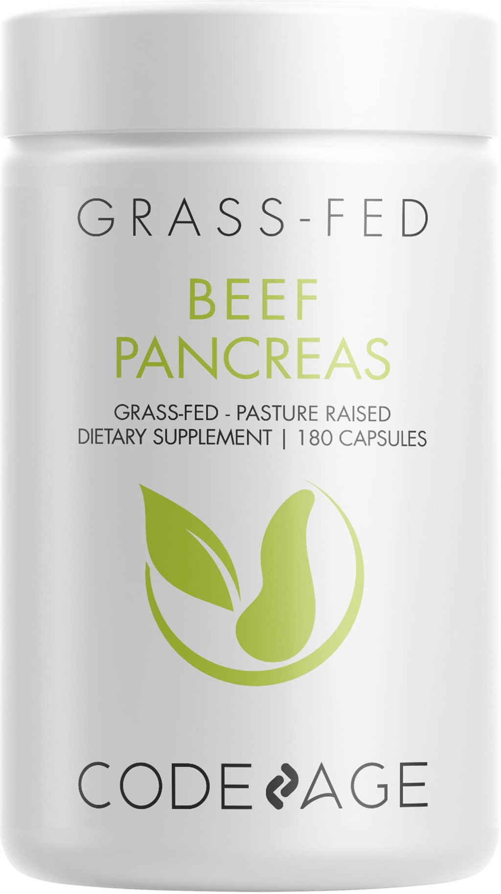 Codeage Grass Fed Beef Pancreas Supplement Glandulars - Freeze Dried, Non-Defatted Desiccated Beef Pancreas Pills – Pancreatic Enzymes Diet Meat - Pasture Raised Bovine Vitamins - 180 Capsules Codeage Au supplements