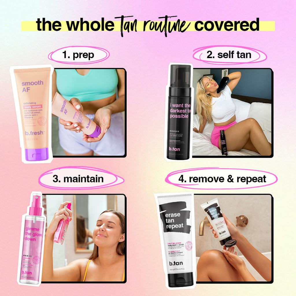 b.tan Ultra Dark Self Tanner Mousse | I Want The Darkest Tan Possible - Fast, 1 Hour Express