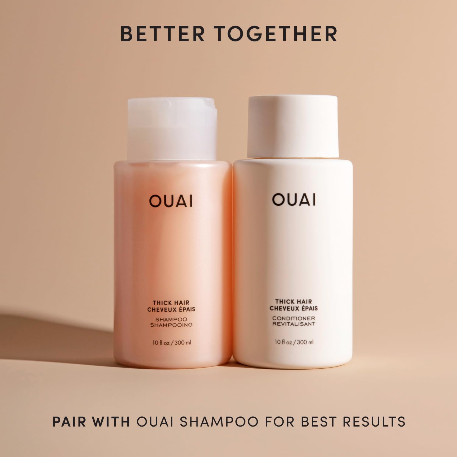 OUAI Thick Hair Conditioner Refill - Moisturizing Conditioner for Dry, Frizzy Hair - Keratin, Marshmallow Root, Shea Butter and Avocado Oil - Paraben, Phthalate & Sulfate Free (32 Oz) OUAI Au supplements