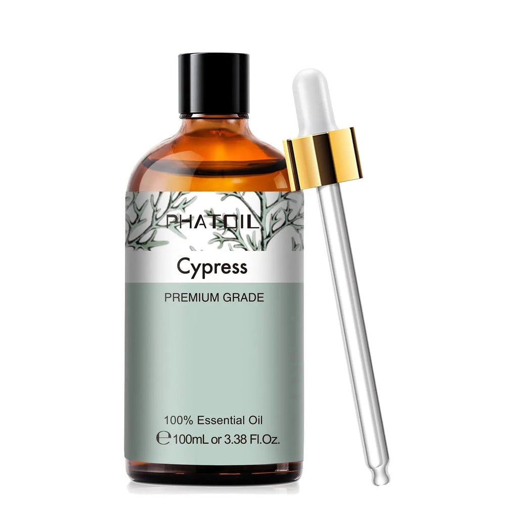Cypress 3.38fl.oz Essential Oil, PHATOIL Aromatherapy Essential Oils for Diffuser, Humidifier PHATOIL Au supplements