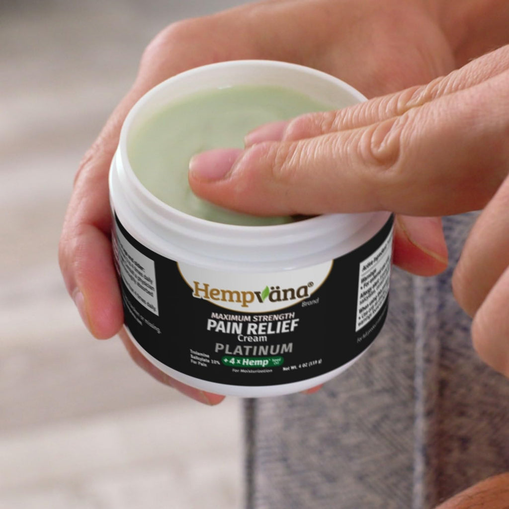 Hempvana Platinum Maximum Strength Relief Cream 4X Hemp for Muscles, Joints, Back, Knees, Shoulders, Neck, Elbows, Hands, Feet. AS SEEN ON TV. Odor-Free, Non-Greasy, Quickly Absorbs, 4X More Hemp Hempvana Au supplements