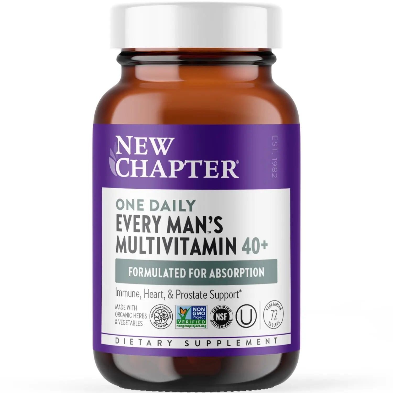 New Chapter Men’s Multivitamin 40+, Extra B6 & B12, D3, Vitamin C & Zinc, Immune, Heart, Cellular Energy, and Brain Health New Chapter Au supplements
