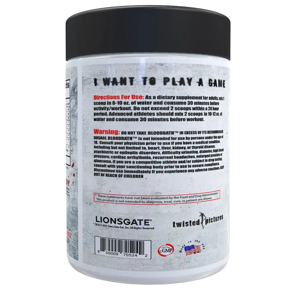 Insane Labz Saw Bloodbath, Non-Stim Pump Pre Workout Powder with Nitrosigine­, OxyGold Insane Labz Au supplements