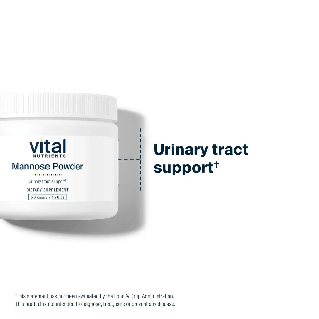 Vital Nutrients Mannose Powder 50g - Vegan D-Mannose Supplement for Urinary Tract and Bladder Support - Gluten, Dairy, Soy Free - Non-GMO - 25 Servings Vital Nutrients Au supplements