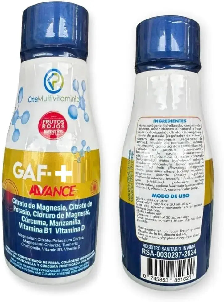 Gaf + Formula avanzada - Multivitamin, 10.14 Fl Oz, 300ML, Red Fruit Flavor Generic Au supplements