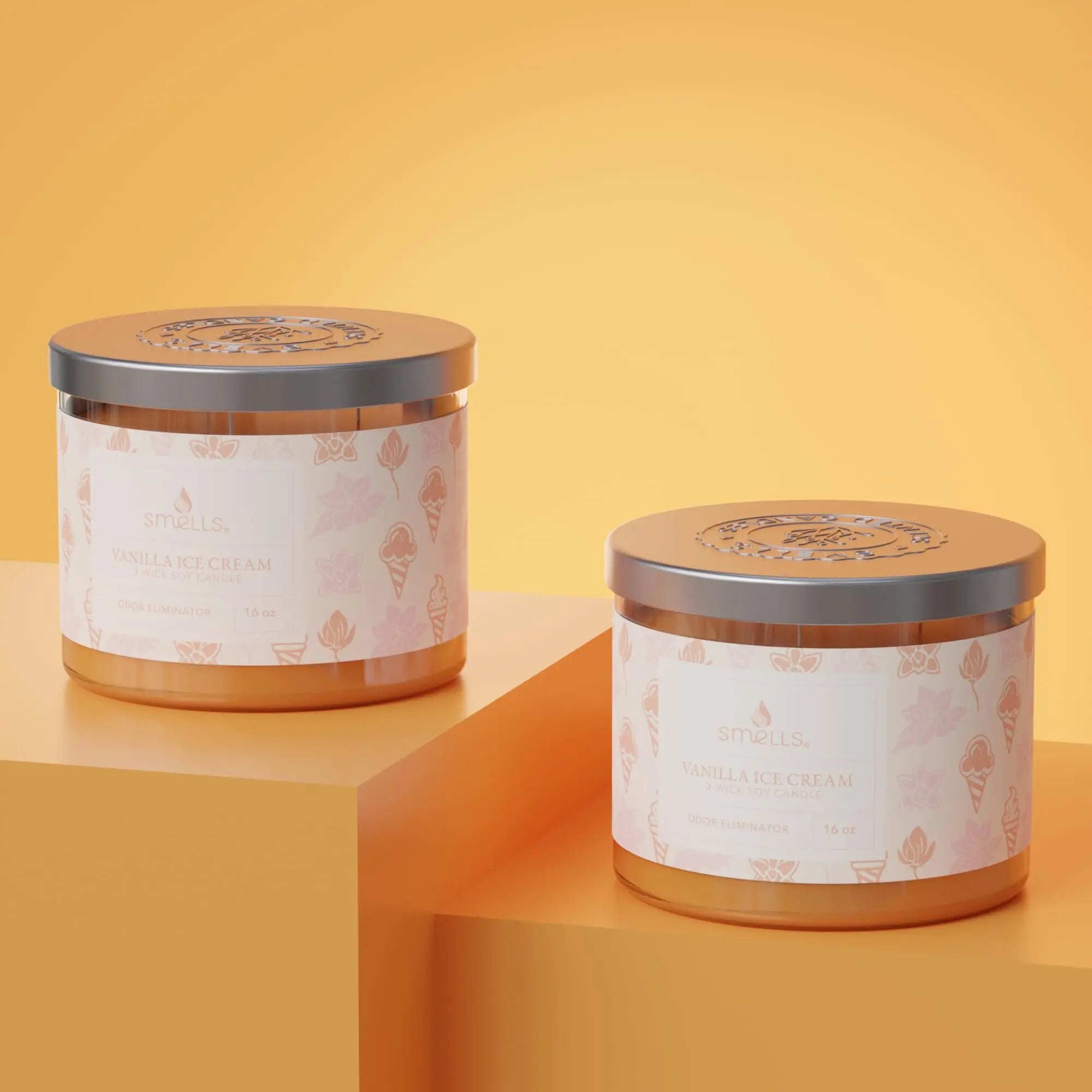 Smells - Odor Eliminator - Premium Soy Wax Jar Scented Candle 12oz. and 16oz. - 100% Cotton Single Wick SmellS Au supplements