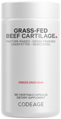 Codeage Grass Fed Beef Cartilage Supplement - Freeze Dried, Non-Defatted, Desiccated Beef Tracheal Bovine Cartilage & Liver Pills – Pasture Raised Argentina Beef Vitamins - Non-GMO -180 Capsules Codeage Au supplements