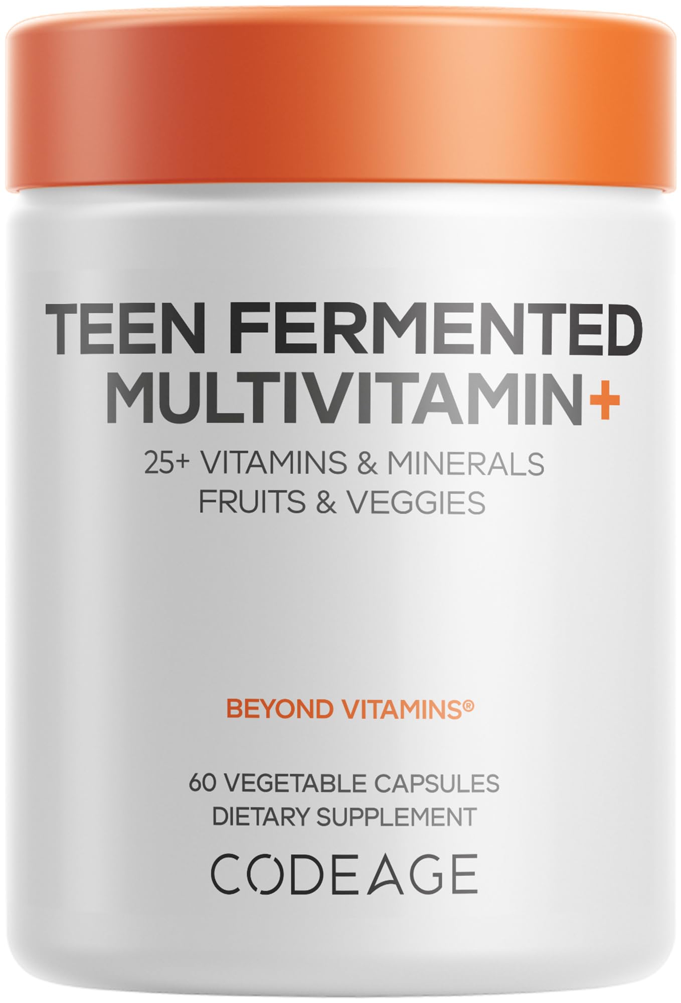 Codeage Teen Multivitamin Supplement – Daily Vitamins and Minerals for Teen Boys and Girls – Organic Whole Food Formula with Omega-3 and Vitamins A to K - 60 Capsules Codeage Au supplements