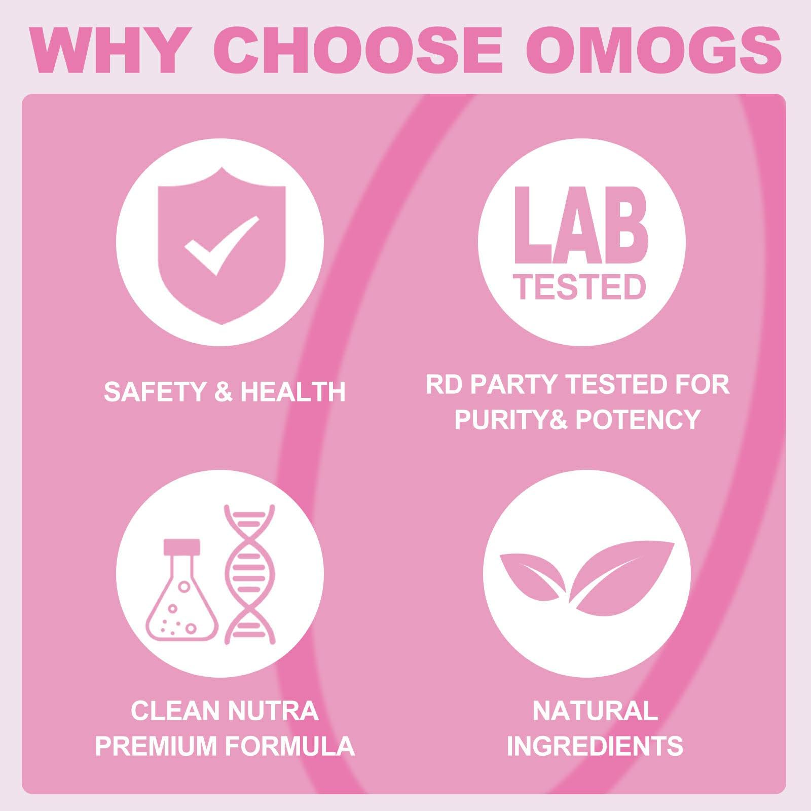 OMOGS Collagen Peptides Powder, with Prebiotics & Cranberry Extract -Hydrolyzed Collagen Peptides Support Hair, Skin, Nail, Bone & Digestive Health