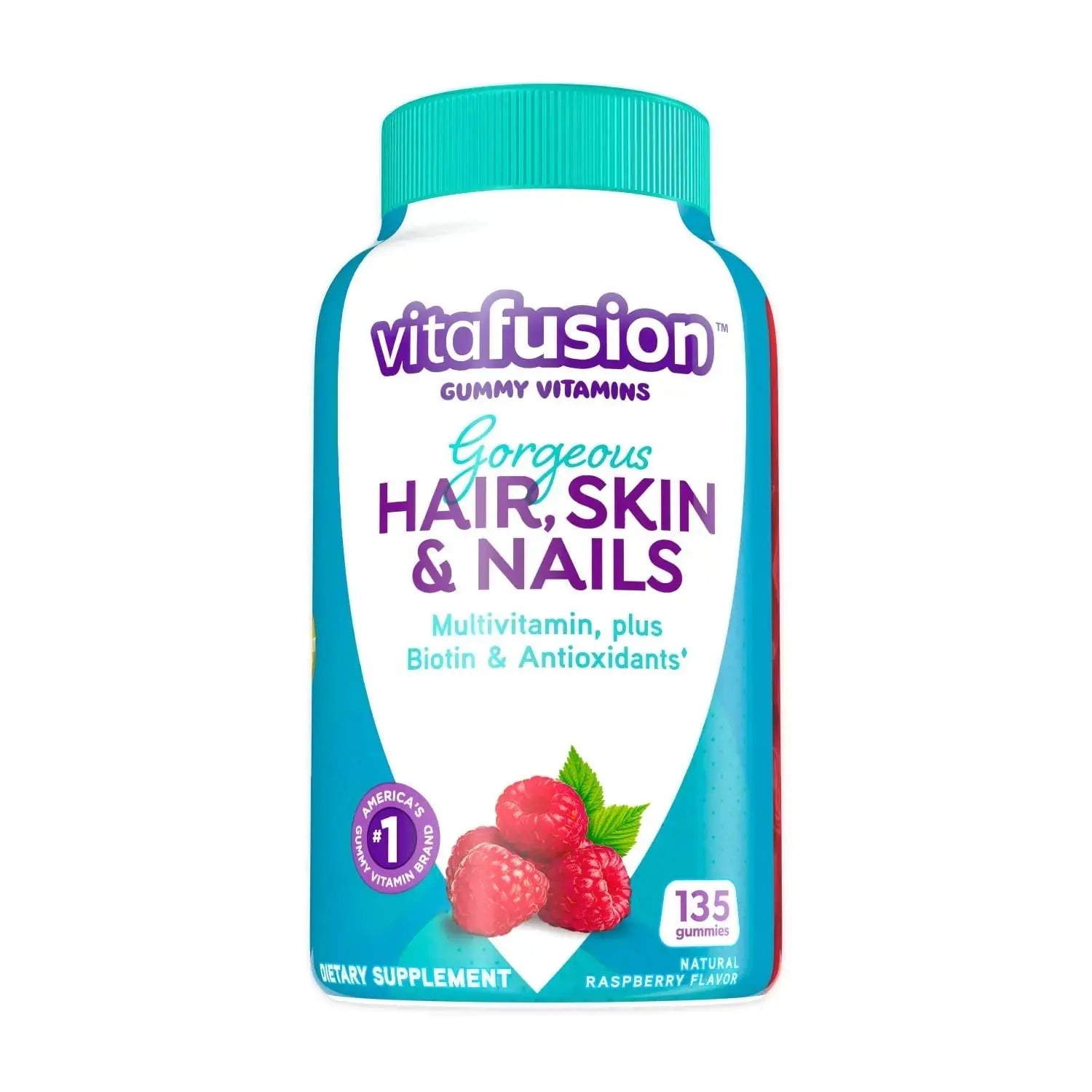 Vitafusion Gorgeous Hair, Skin & Nails Multivitamin Plus Biotin, Vitamin B12 Cherry Gummies for Energy Metabolism Support, 135ct & 90ct Vitafusion Au supplements
