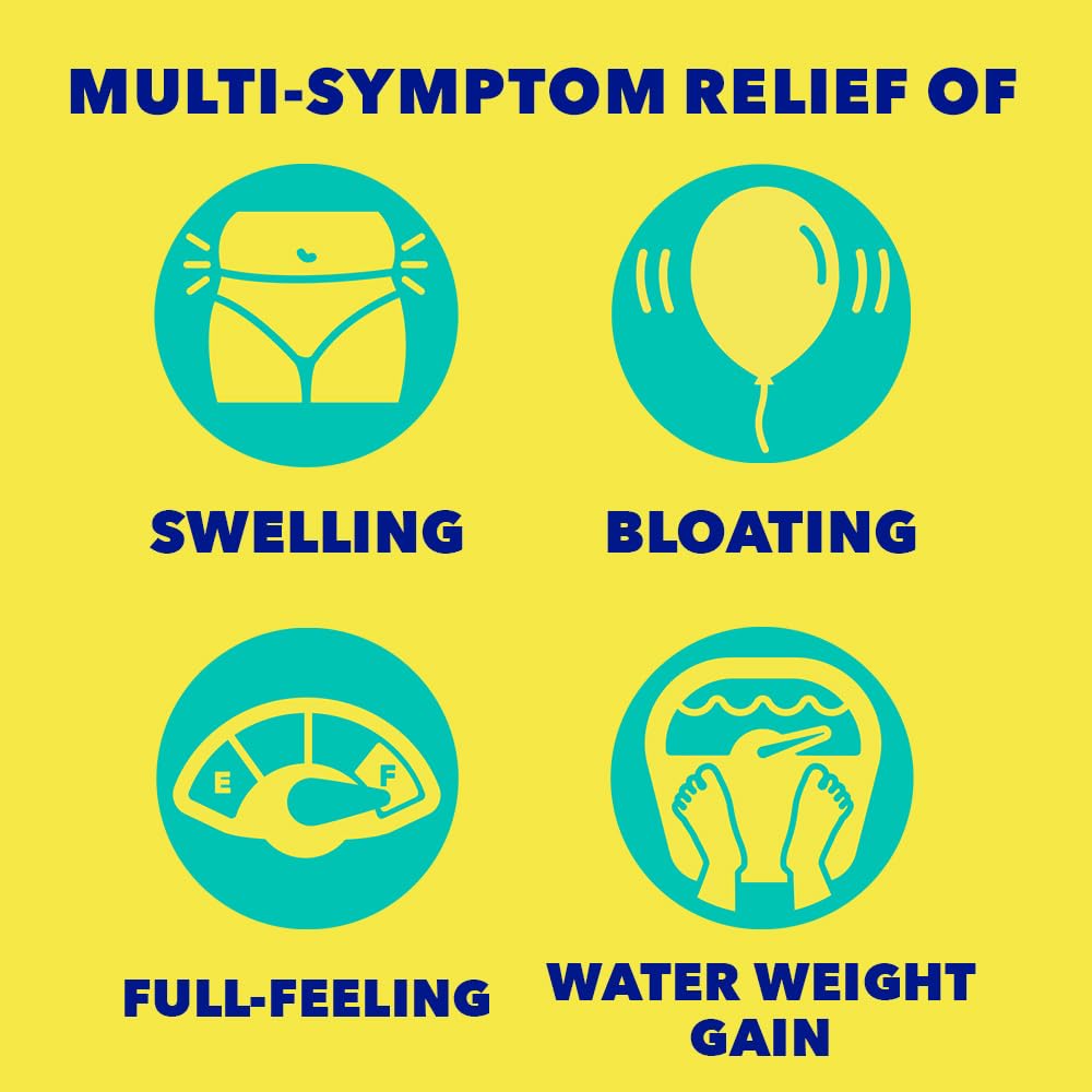 Midol Bloat Relief Caplets with Pamabrom, Relieve Bloating Symptoms Before and During Your Period, Provides Up to 6 Hours of Relief for Women, 60 Count Midol Au supplements