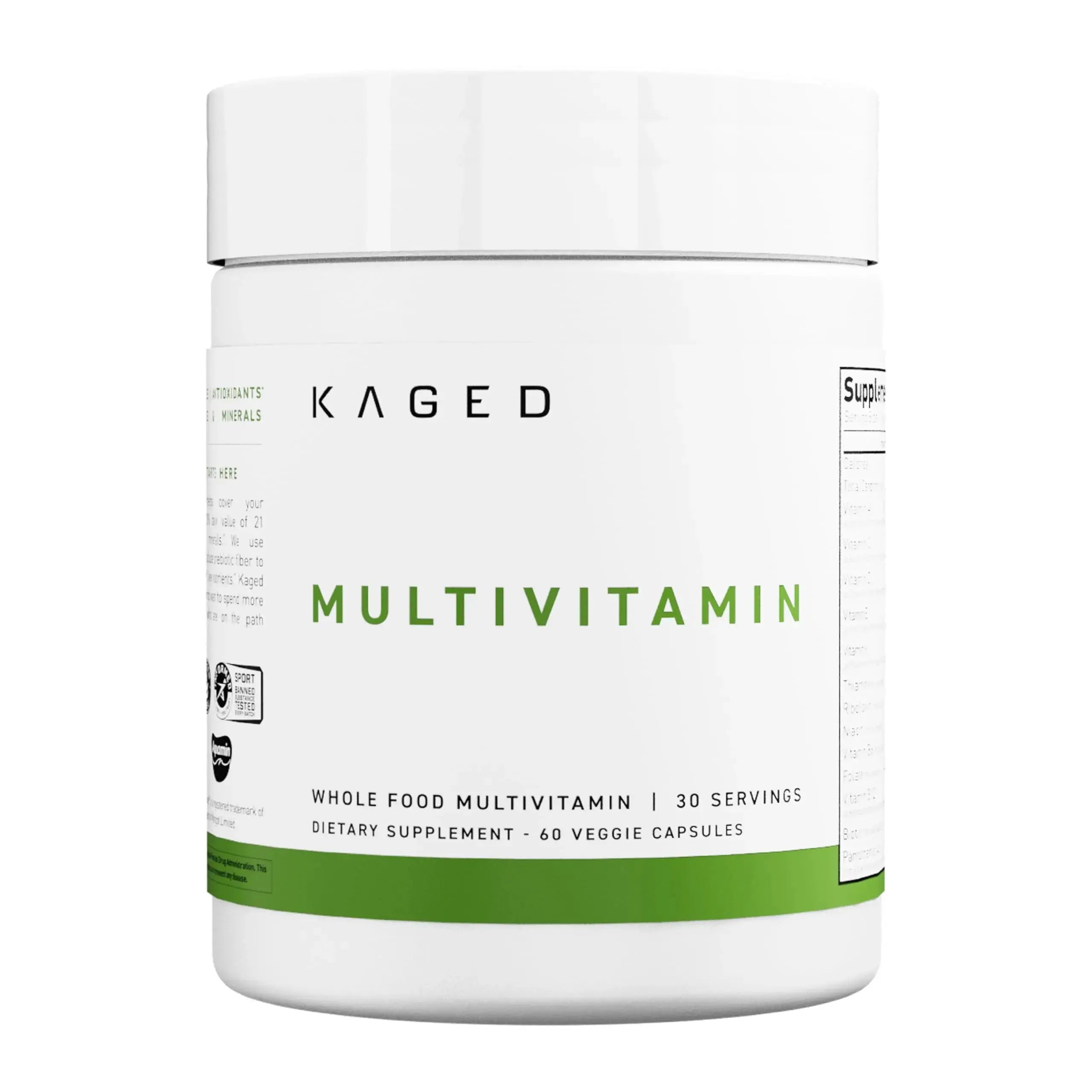 Kaged Multivitamin Capsules | Unflavored | Whole Foods Organic Fruits & Veggies | Plant Based Vegan Multivitamin Kaged Au supplements