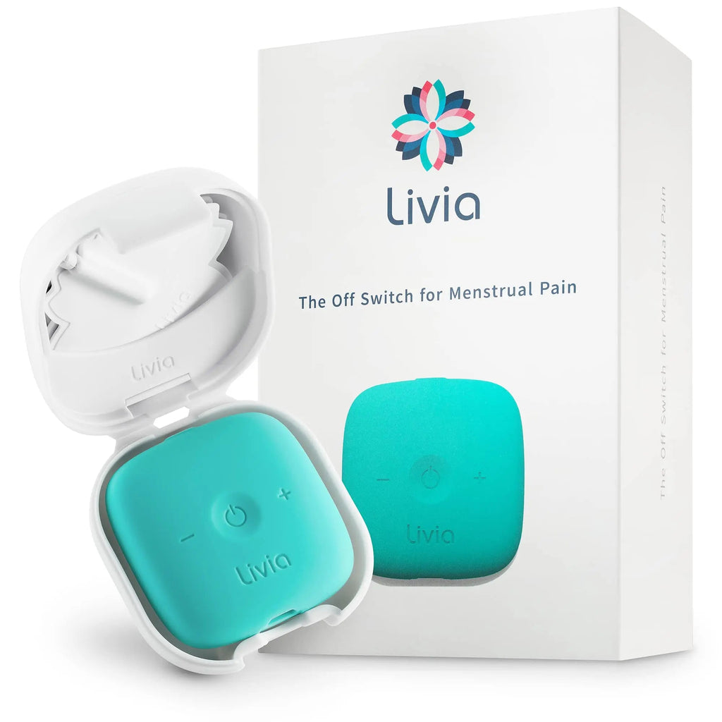Livia Menstrual Pain Relief Device, Blue-Green - The Off Switch for Period Pain - Portable Unit Livia Au supplements