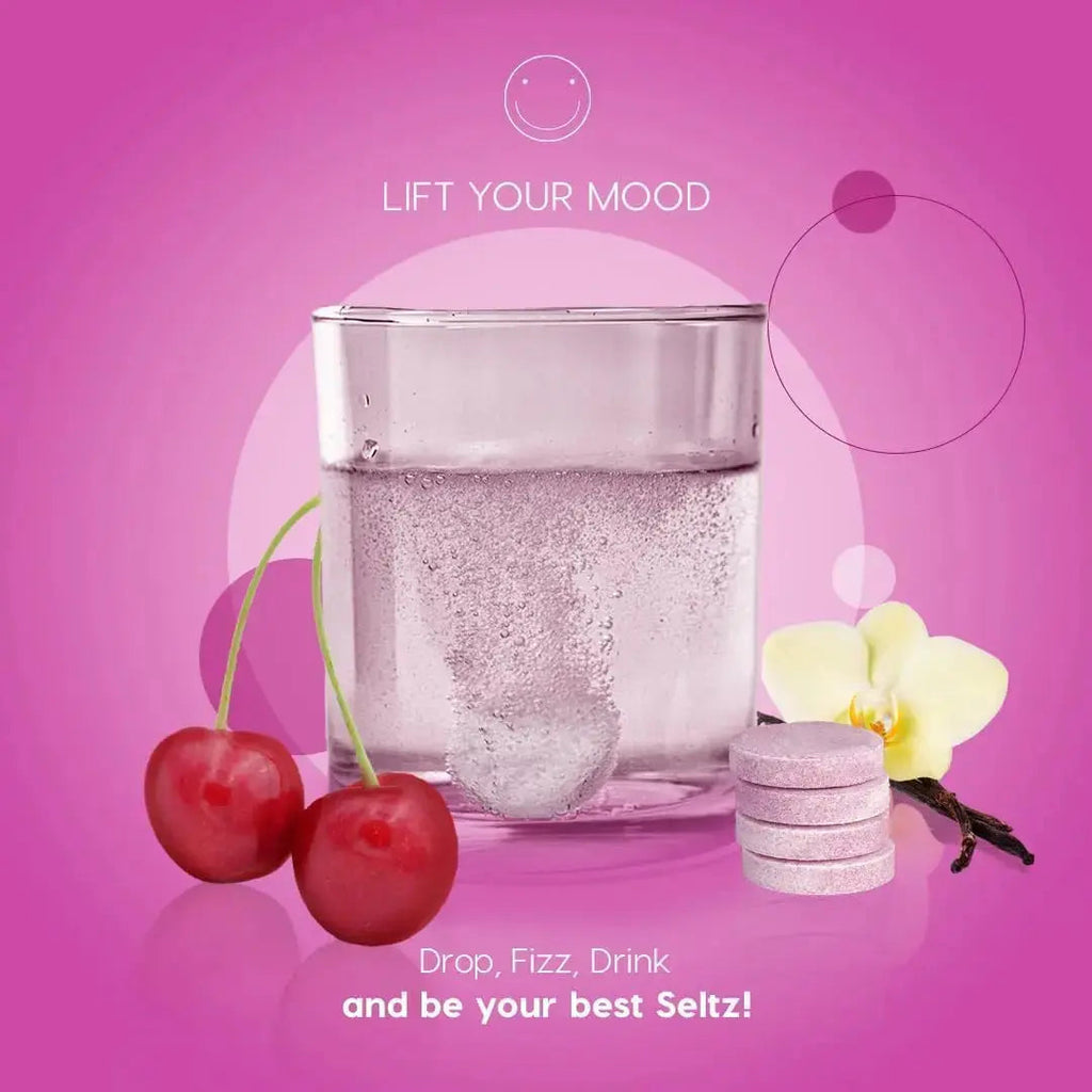 Seltz® Lift Your Mood – Effervescent Vitamins for Mood Support & Energy with L-Tryptophan, Saffron Extract & B Vitamins (B3, B6, B12) Seltz Au supplements