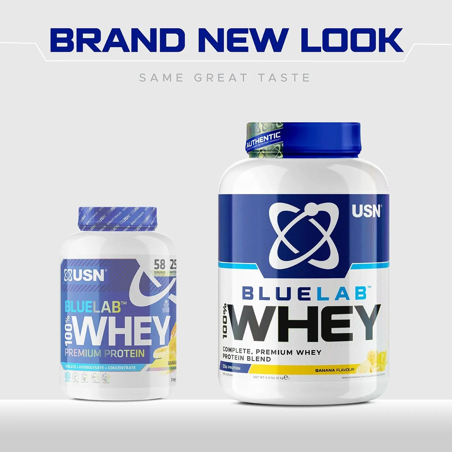 USN Blue Lab Whey Protein Powder: Banana - Whey Protein 2kg - Post-Workout USN Au supplements