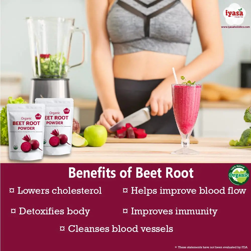 Iyasa Organic Beet Root Powder, Plant Based, Vegan, Gluten-Free, Beetroot Superfood Iyasa Holistics Au supplements