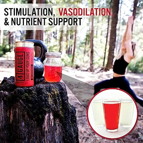 4 Gauge Natural Preworkout Without The Jitters | 30 Servings | Nitric Oxide Booster 4 Gauge Au supplements