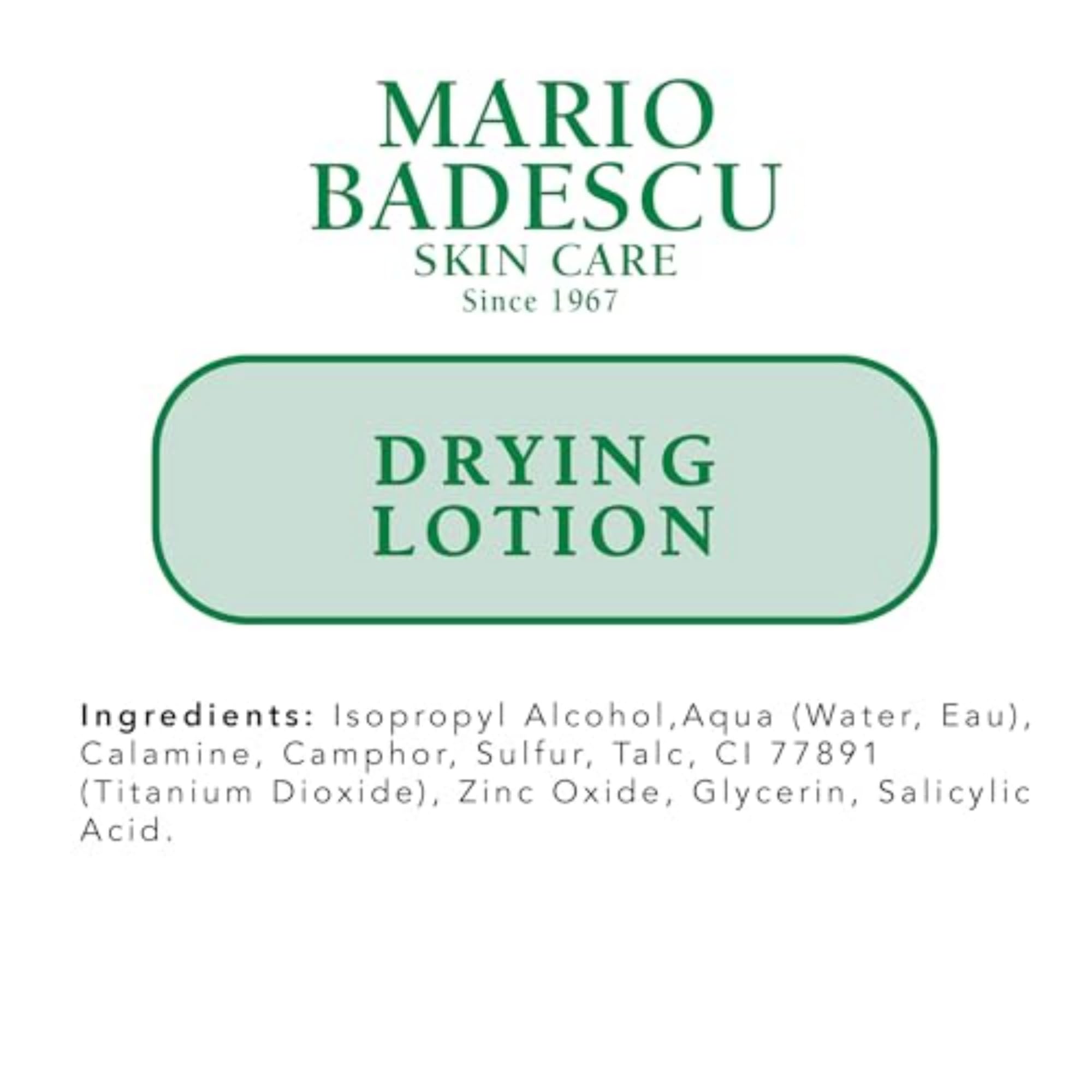 Mario Badescu Drying Lotion for All Skin Types| Blemish Spot Treatment with Salicylic Acid and Sulfur