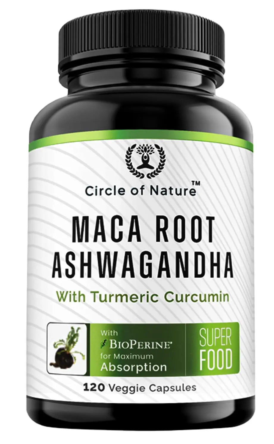 Maca Root 10,000 mg, Ashwagandha 6000mg Extract, Capsules for Men & Women CIRCLE OF NATURE Au supplements