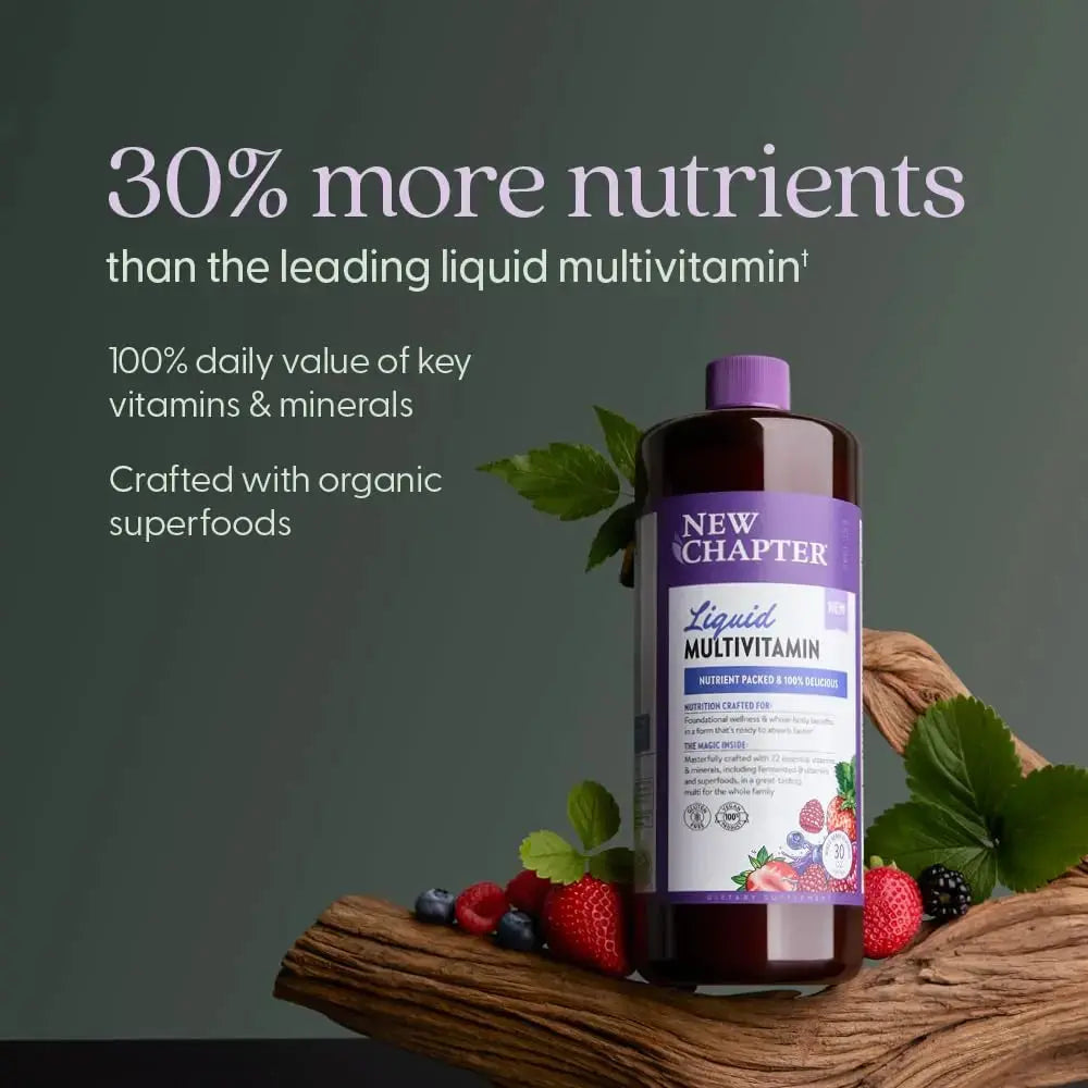 New Chapter Liquid Multivitamin + Mineral Supplement for Whole-Body Benefits, 100% Delicious Multivitamin for Adults New Chapter Au supplements
