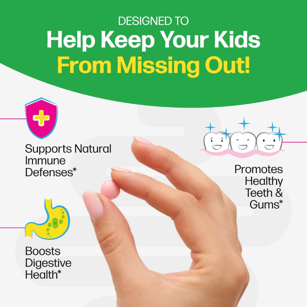 Culturelle Kids Chewable Daily Probiotic for Kids, Ages 3+, 30 Count, #1 Pediatrician-Recommended Brand, Natural Berry Flavored Daily Probiotics