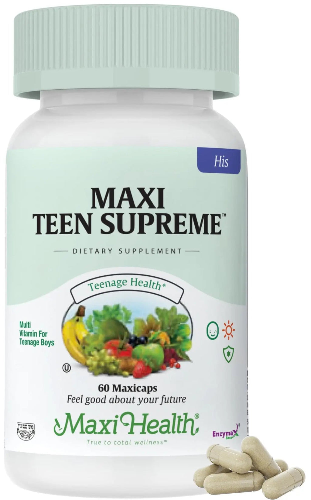 Teen Vitamins for Boys 12-17 - Teen Multivitamin Supreme with D3, Iron, Calcium, Biotin, Digestive Enzymes Maxi Health Au supplements
