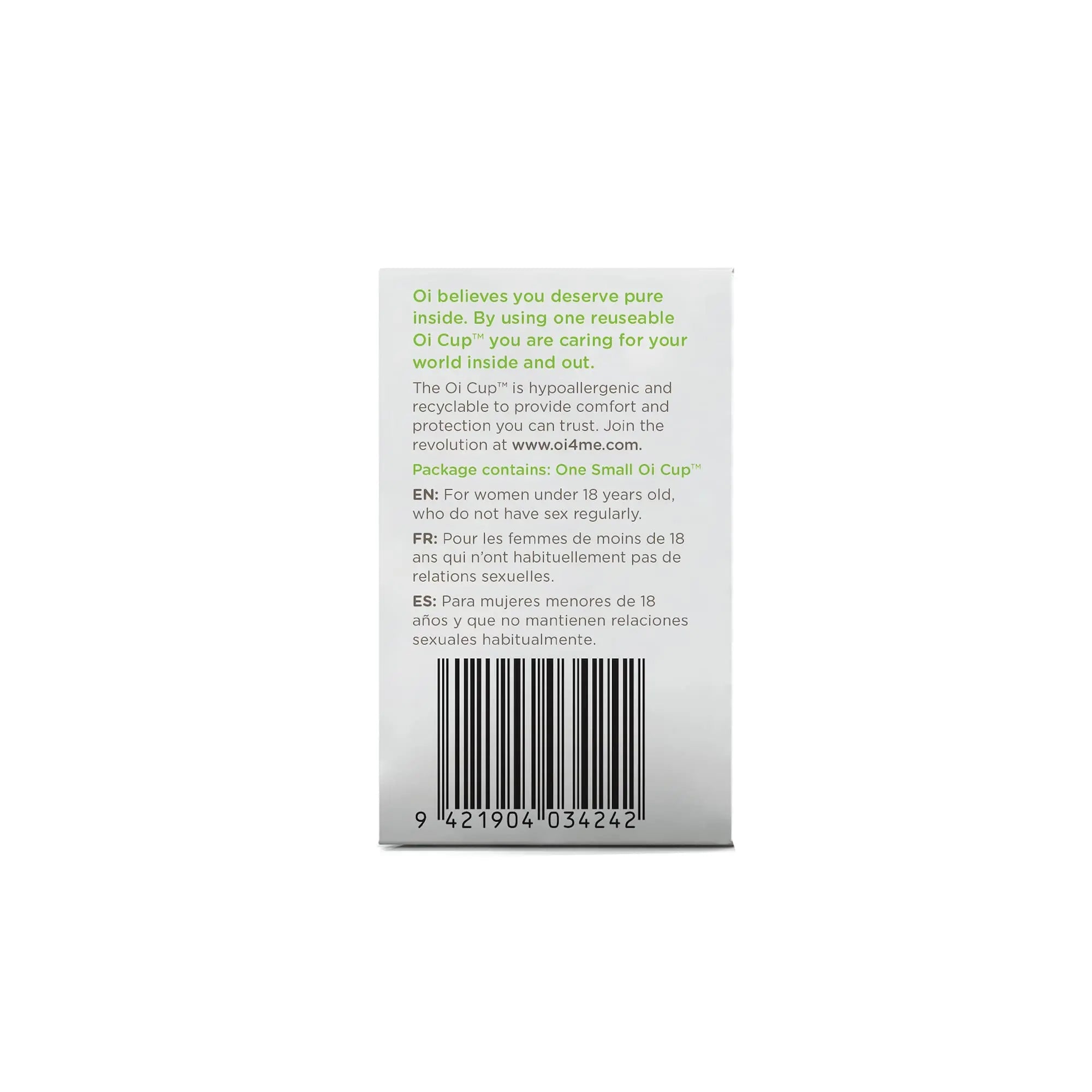 Oi | Organic Initiative - Menstrual Cup | Small - Slim-fit, Wear for 12 hrs | Reusable, Leak Free (17 ml) oi Au supplements