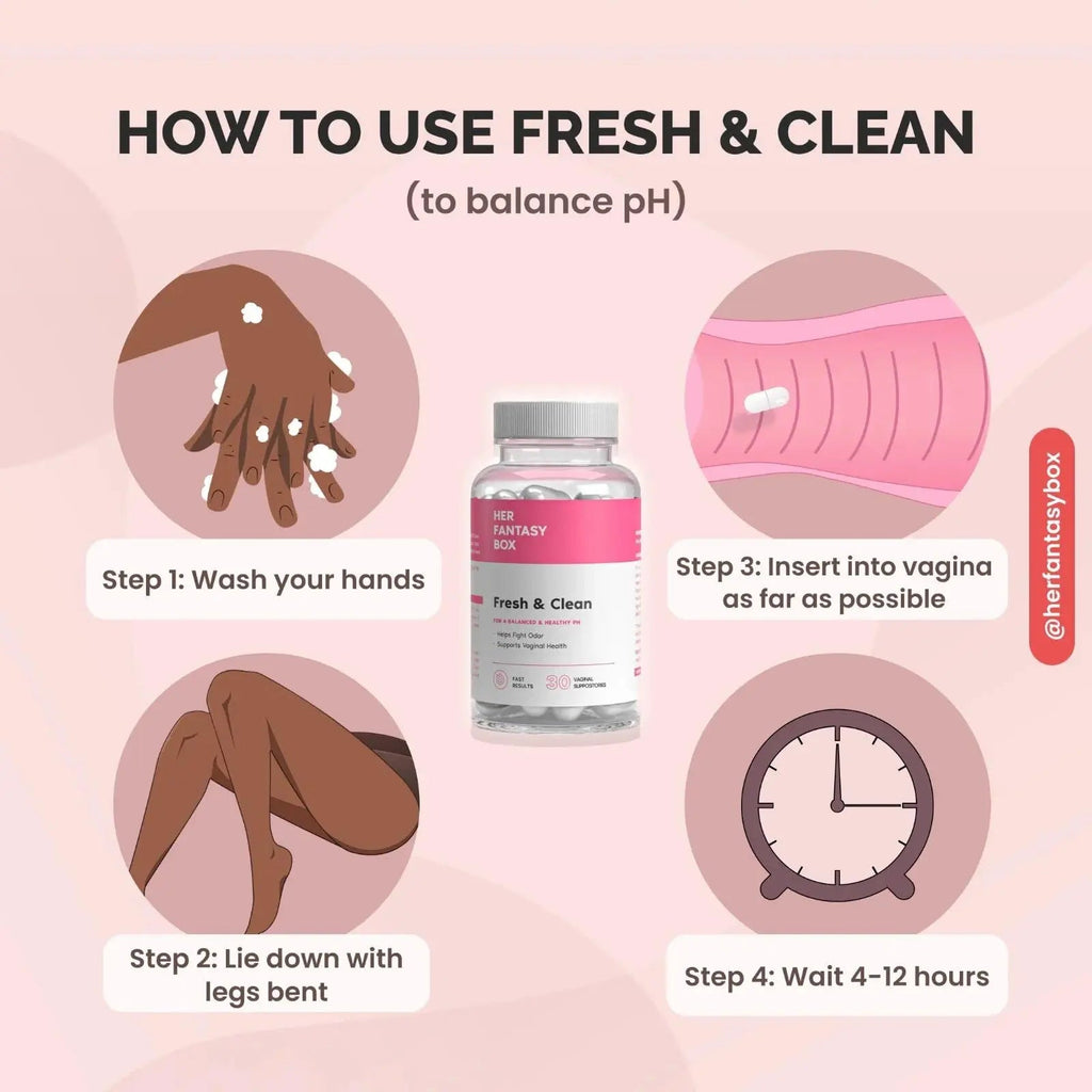 Her Fantasy Box | Fresh & Clean pH Restore Vaginal Suppositories - Natural Vaginal Health Support Her Fantasy Box Au supplements