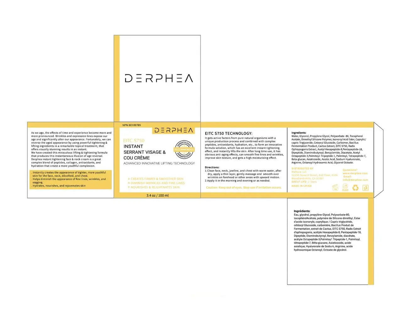 DERPHEA Neck Cream, Face Firming Cream, Face & Neck Cream, Advanced Skin Tightening DERPHEA Au supplements