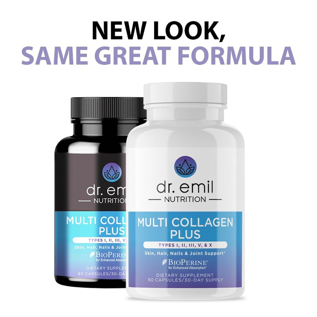 DR. EMIL NUTRITION Women's Multi Collagen Pills | Collagen Supplements | Support Hair, Skin, Nails & Joints | Hydrolyzed Collagen Supplements