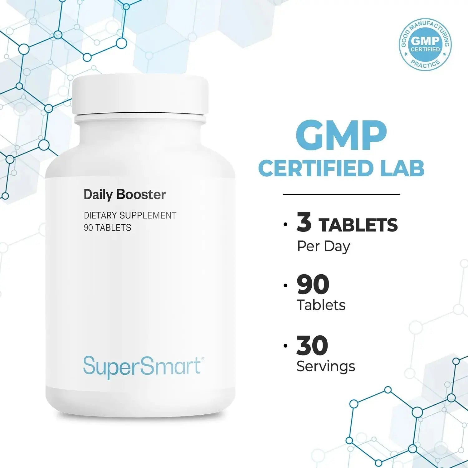 Supersmart Daily Booster (Advanced Formula) - with PQQ, OPCs, Quercetin, Acetyl L-Carnitine, R-Lipoic Acid - Boost for Multivitamin Supplement Supersmart Au supplements