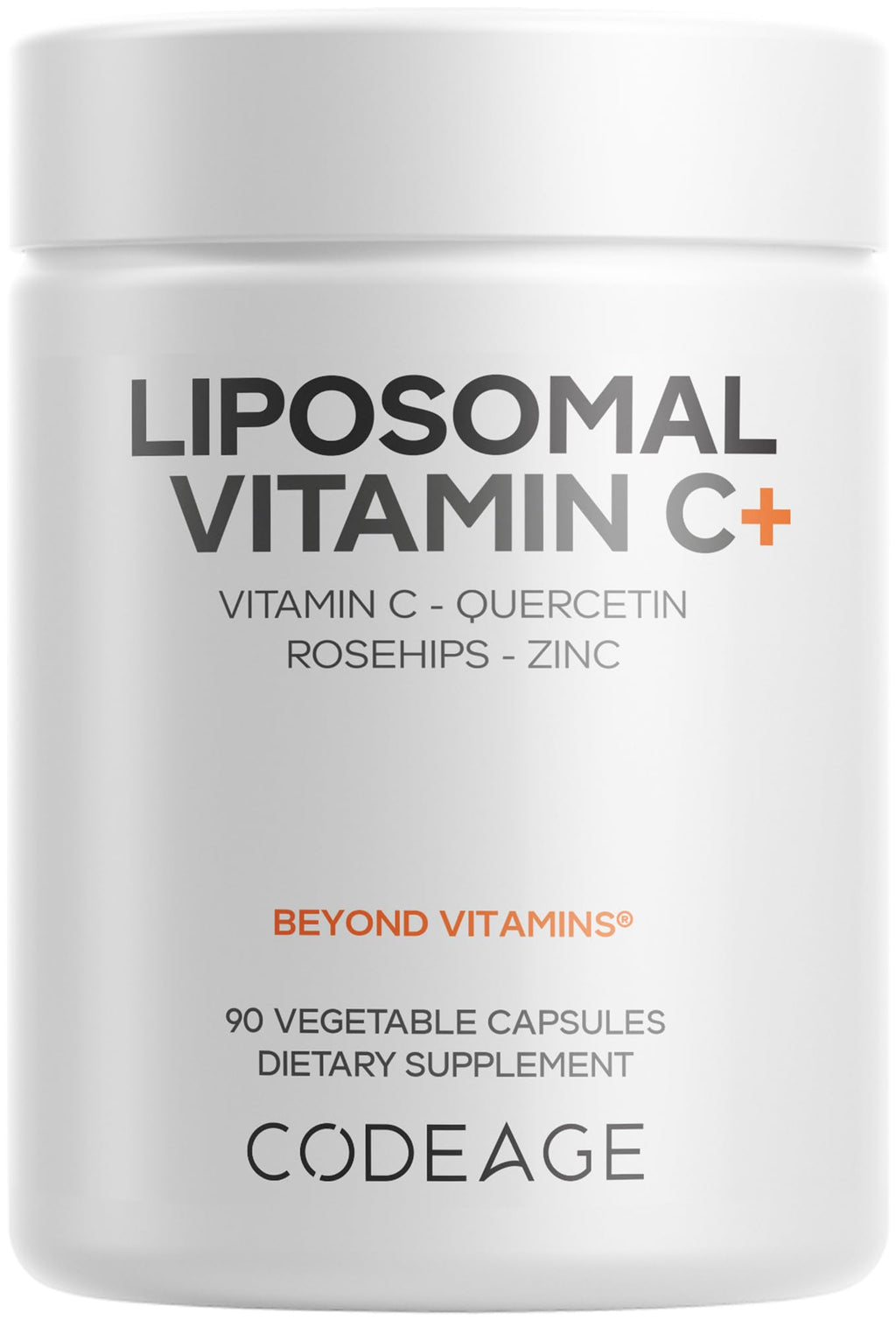 Codeage Liposomal Vitamin C Vitamins with Zinc, Elderberry, Citrus Bioflavonoids Ascorbic Acid, Quercetin & Rose Hips Fruit, Vitamina C Liposomal Supplement Pills - Non-GMO, Vegan - 90 Capsules Codeage Au supplements