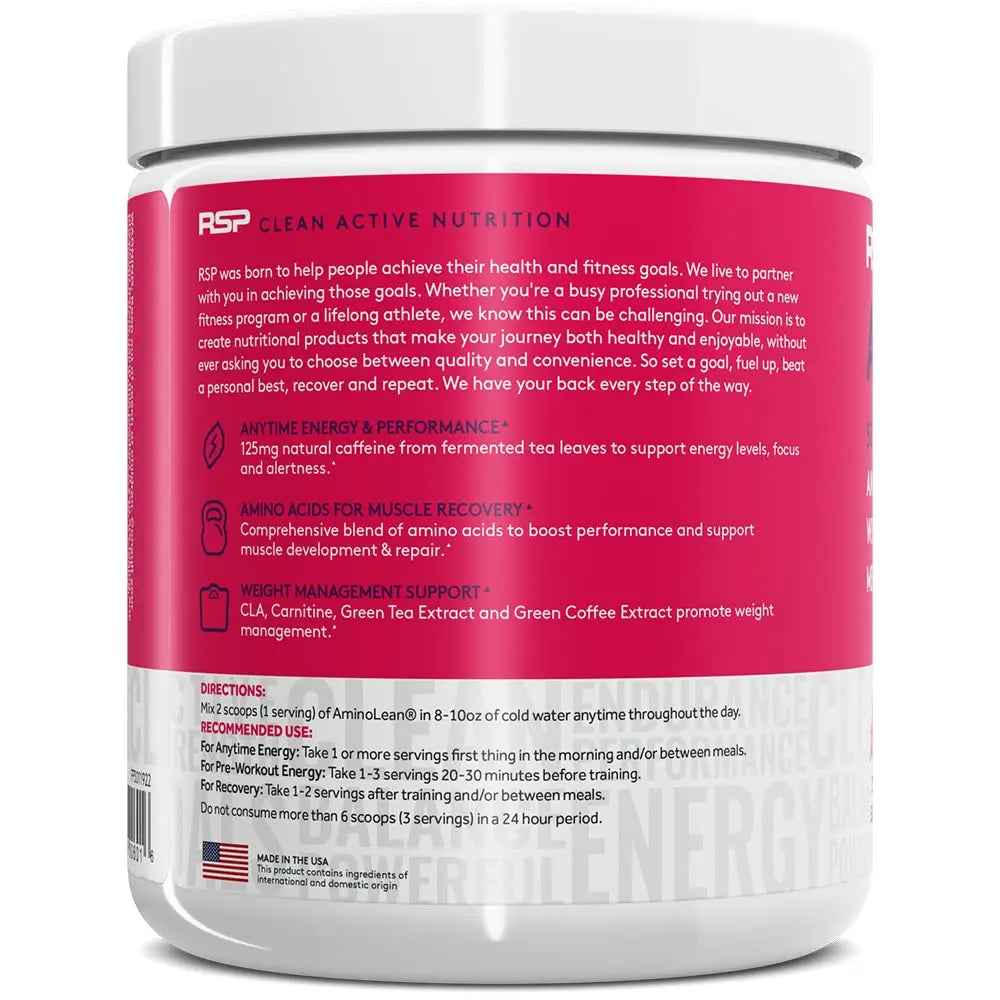 RSP NUTRITION AminoLean Pre Workout Powder, Amino Energy & Weight Management RSP NUTRITION Au supplements