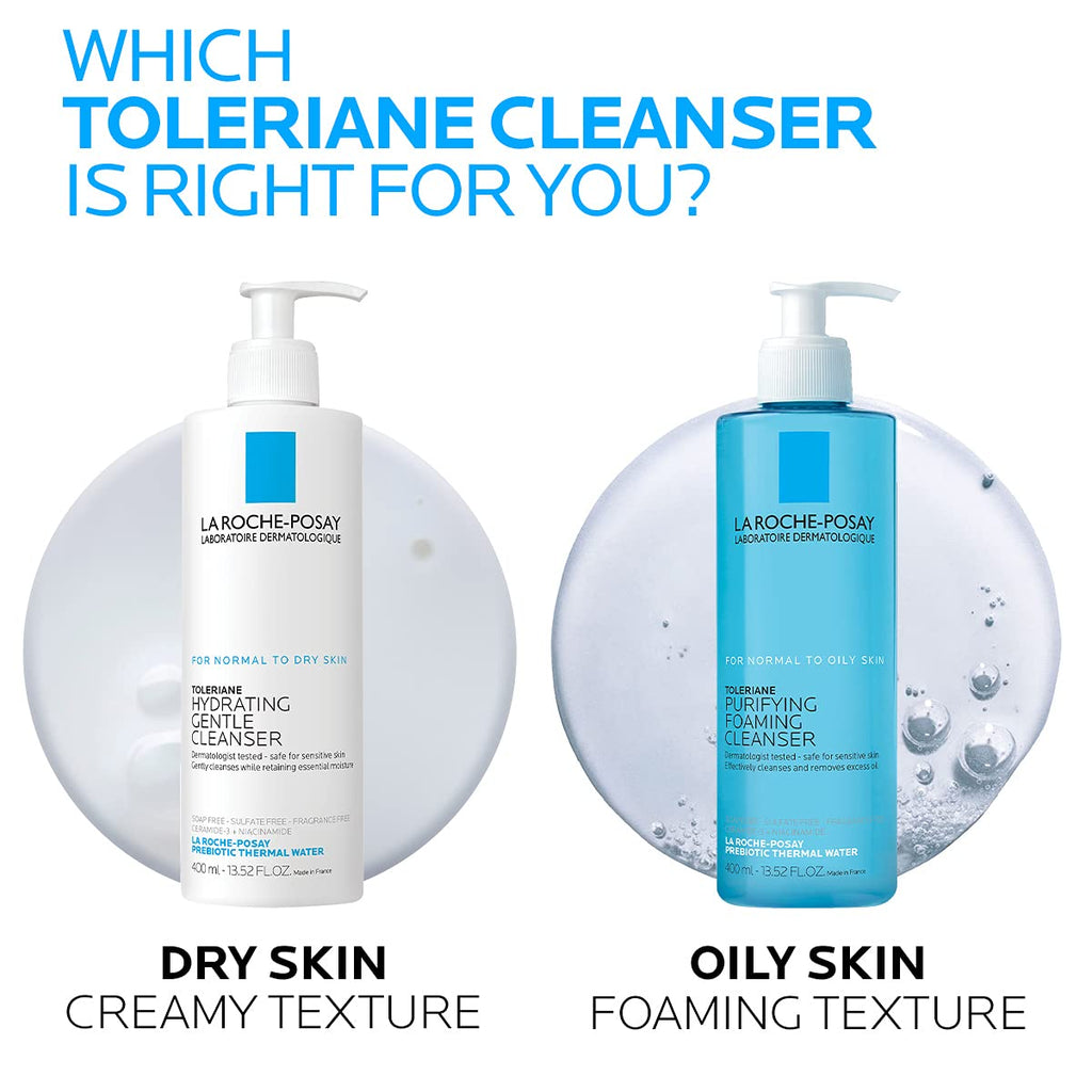 La Roche-Posay Toleriane Purifying Foaming Facial Cleanser, Oil Free Face Wash for Women & Men with Niacinamide + Ceramides